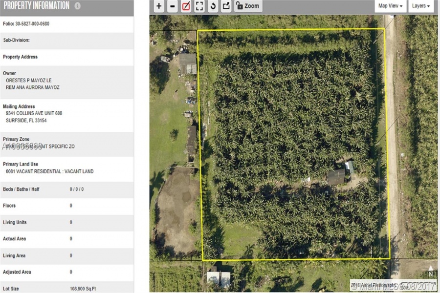 Miami,Florida 33187,Commercial Land,202 Ave,A10335668