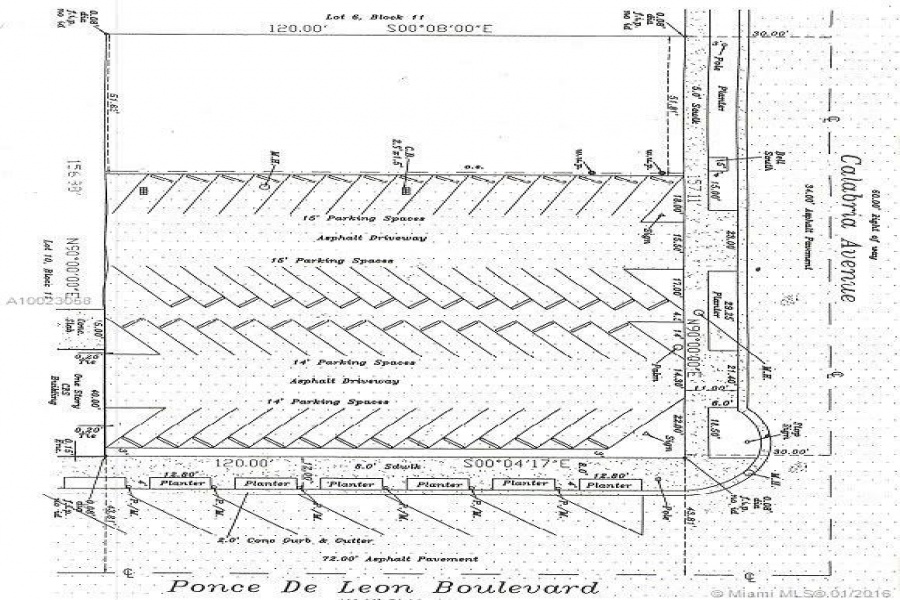 Coral Gables,Florida 33134,Commercial Land,ponce de leon,A10023058